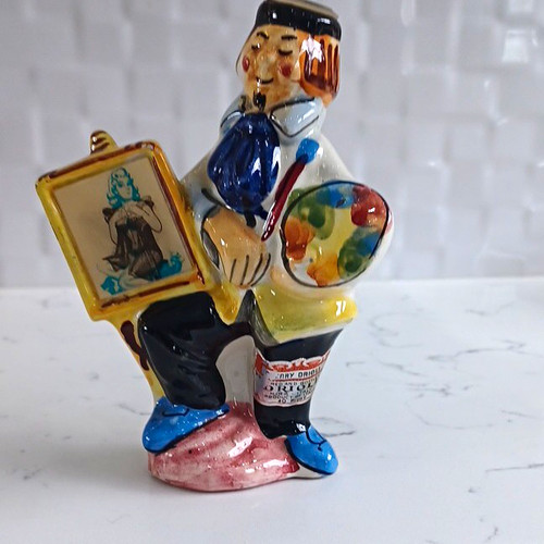 Italian ceramic drioli bottle - italian,