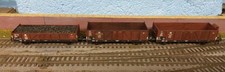 Three Liliput DR Open Wagons Brit Us Zone Weathered Fitted With Kadee Couplers