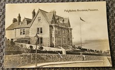 Polytechnic Residence Penzance Cornwall Postcard Vintage Old RPPC 1909