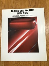 BMW 850i Car Colours & Upholstery Farben und Polster Brochure Feb 1991