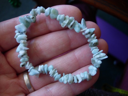 Larimar tumble chip bracelet - tumble,