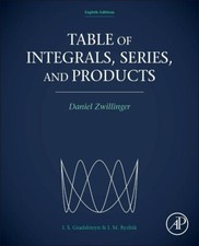 Table of Integrals, Series, and Products - Zwillinger - 8th Ed - 9780123849335