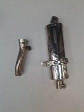 Stubby 14" Stainless Silencer Muffler Exhaust Slip-on Honda Suzuki Yamaha