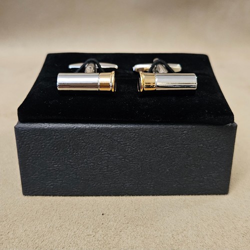 Shotgun cartridge cufflinks - shotgun,