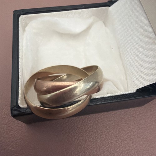 Gold russian wedding ring - 9k,
