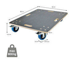 800kg hand dolly with - dolly, brakes