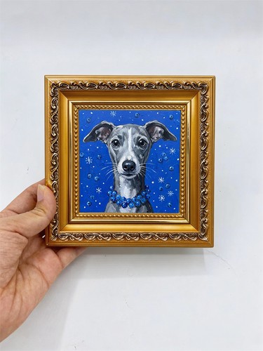 Greyhound blue dog wall - dog,