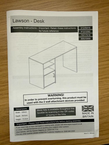Reduced lawson office desk - lawson,