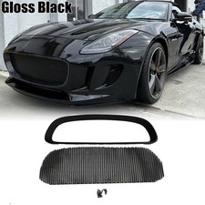 Fit For Jaguar F-type 2013-2016 Gloss Black Front Bumper Grill Grille Cover Trim