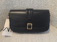 ZARA Solid Black Shoulder Bag