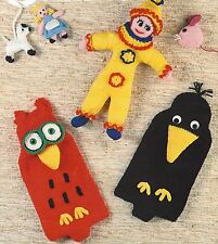 Hot Water Bottle Covers, Clown, Mouse, Crow, Pram Toys Knitting Patterns  942