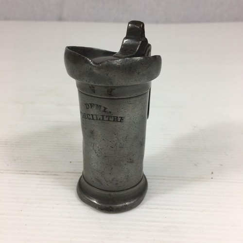 Antique pewter lidded tankard - antique,