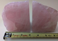 Pink Rose Quartz Bookends