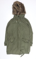 Topshop Women Green Faux Fur