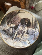 Danbury Mint Dog Springer Spaniel Plate ~ A Winter Companion by John Trickett