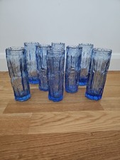 8psc vintage blue tree - blue, bark