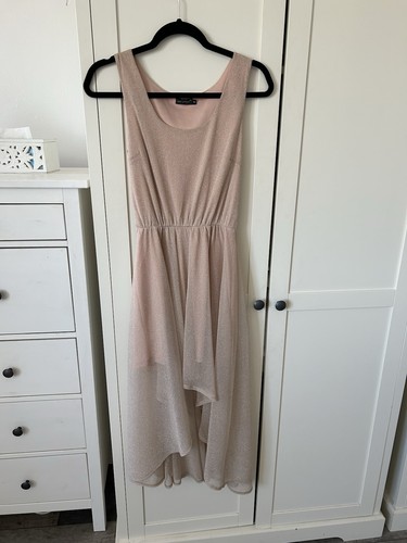 Metallic chiffon blush pink - metallic,