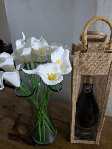 Jute hessian bottle gift - bottle, bag