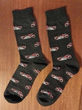 Novelty Motorbike Socks Red Custom Motorcycle Chopper Bike Harley Low Rider Gift