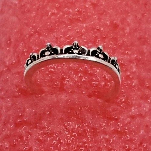Silver tone hand crafted - crafted, crown