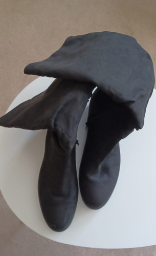 Black suede synthetic - , boots