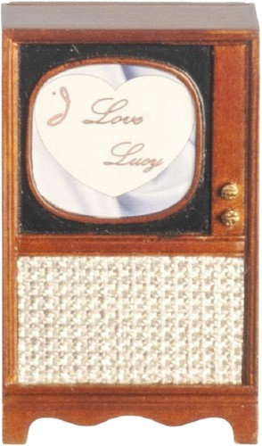 Dolls house mid century walnut - mid,