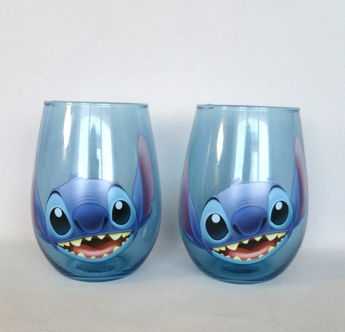 Disney stitch blue glass - x,