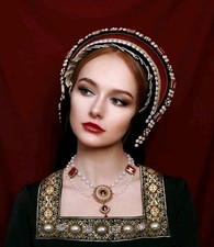 French Hood Tudor Medieval Headpiece Anne Boleyn Headdress Headwear Renfair 