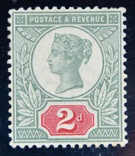 GB SG200 QV 1887 2d Grey Green