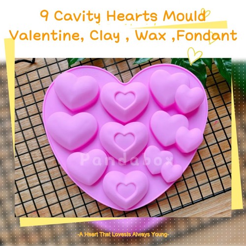 Diamond hearts silicone cake - diamond,