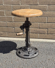 industrial stool wooden top