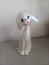 Cute Kitsch Dog Puppy Figure Ornament 50s 60s Pearl Finish Collectable