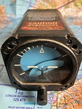 Aircraft Cockpit Gyroscopic Attitude Indicator Instrument Gauge Dial Clock.
