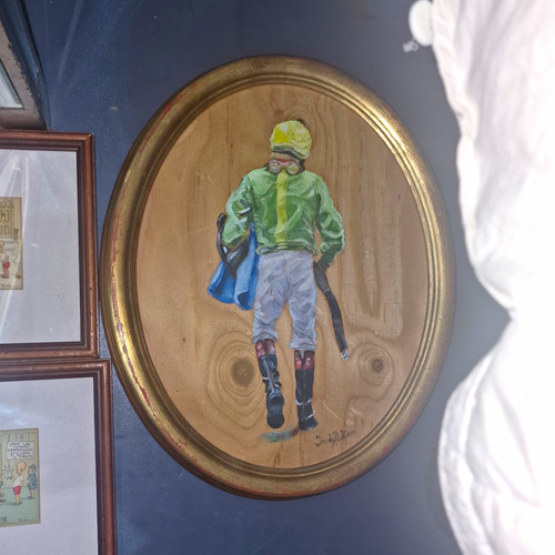 Framed signed realism painting - framed,