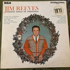 Vinyl 1963 Christmas Jim Reeves 'Twelve Songs Of Christmas' LP 12" RCA Records