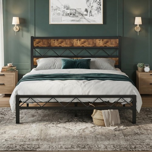 4ft6 double bed frame - frame, with