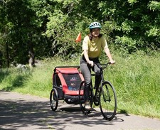 Burley Honey Bee Double Kid's Bike Trailer Stroller/Jogger