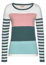 Ladies Kangeroos Knitted Crew Neck Jumper Sweater Designer Stripe Knit Winter