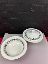 2 x Royal Doulton Burgundy Vegetable Serving Dish Bases & 1 Lid 2 Sets Available