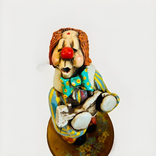 Vintage clown playing - vintage, banjo