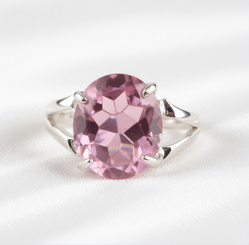 Classy pink kunzite gemstone - pink,