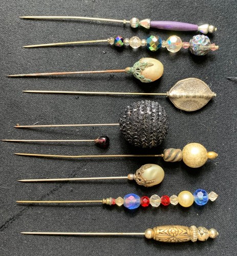 Vintage assorted hatpins - assorted,