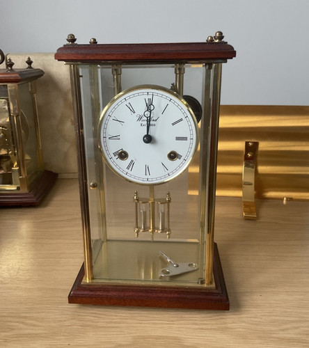 Four glass brass mahogany - four,
