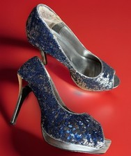 Killer Heels, Blue & Silver