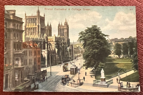 Antique postcard bristol - antique,