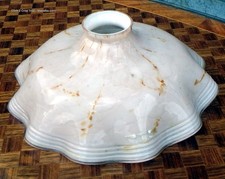 Victorian antique marbled milk glass ceiling light lamp shade perfect