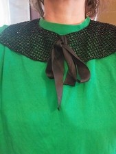 COS Black Beaded Necklace collar, back bib