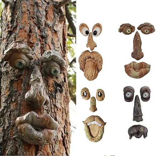 Funny old man tree face - face, hugger