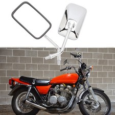 Rectangle Moto Rearview Mirrors For Kawasaki KZ650 KZ1100 KZ550A KZ650F KZ750E