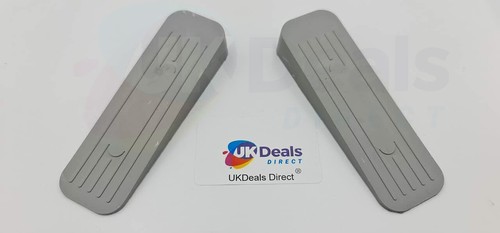 Rubber door stop wedge grey - rubber,